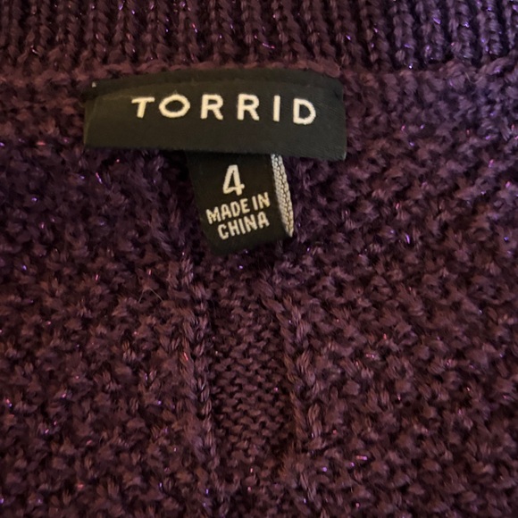 Torrid Deep Purple Knit Sweater - Picture 2 of 5